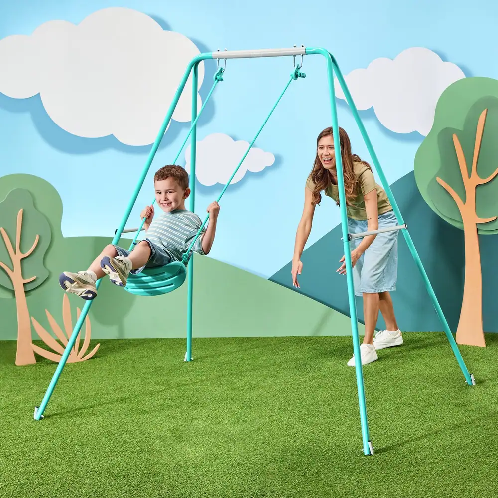 Chad Valley Kids Garden Single Metal Swing
