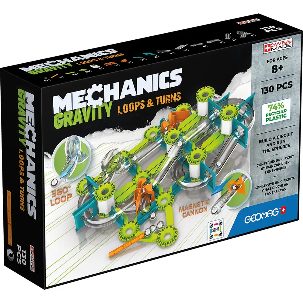 Geomag Mechanics Gravity Loops and Turns