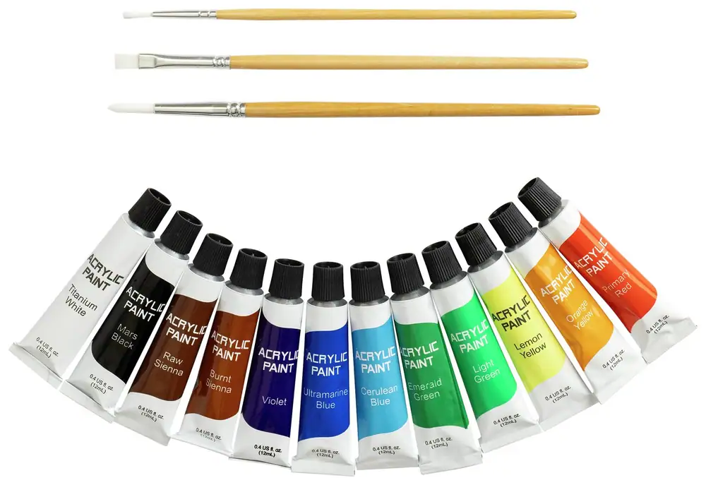 Argos Pack Of 12 Acrylic Paints