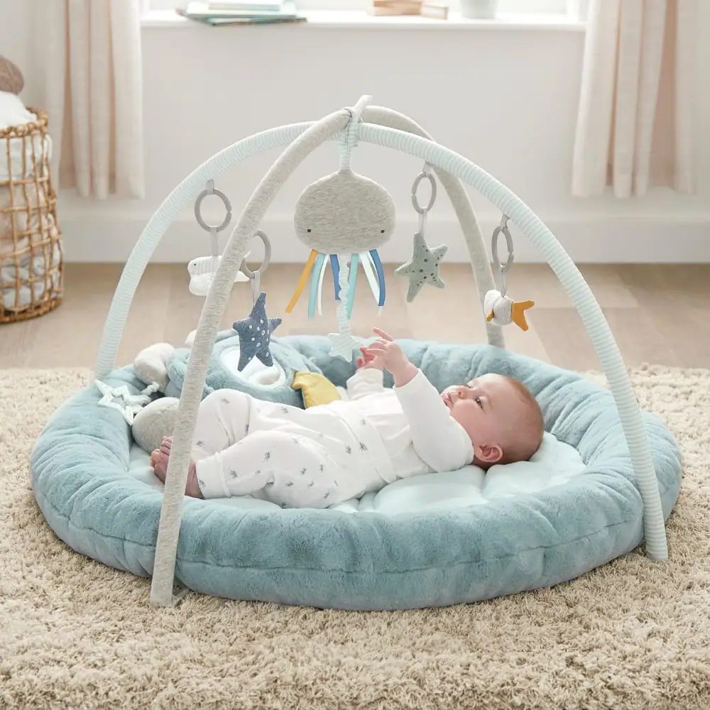 Mamas & Papas Comfy Padded Faux Fur Baby Playmat Gym