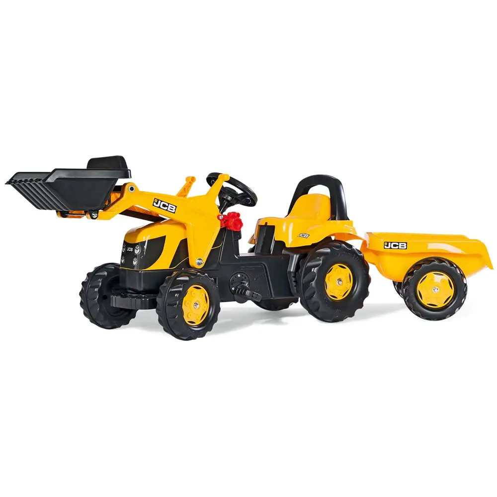 Rolly Toys JCB Tractor with Front Loader & Trailer Ride On