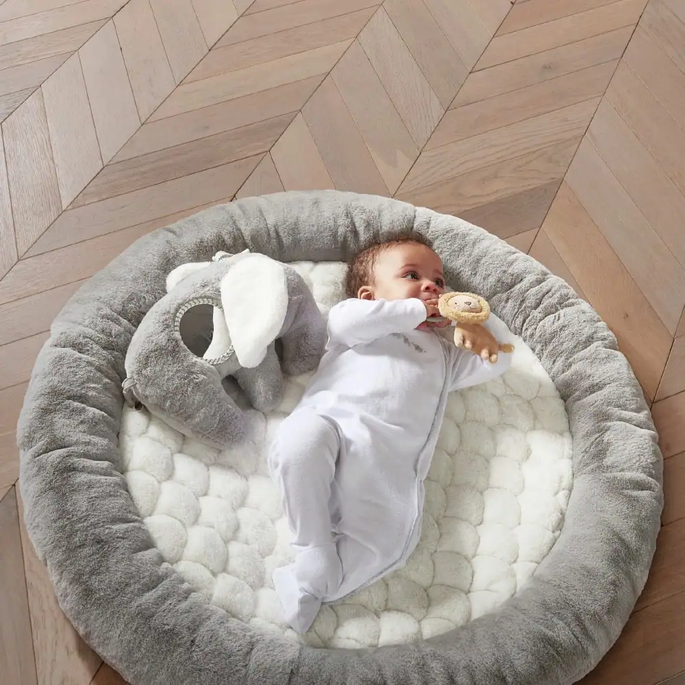 Mamas & Papas Comfy Padded Faux Fur Baby Playmat