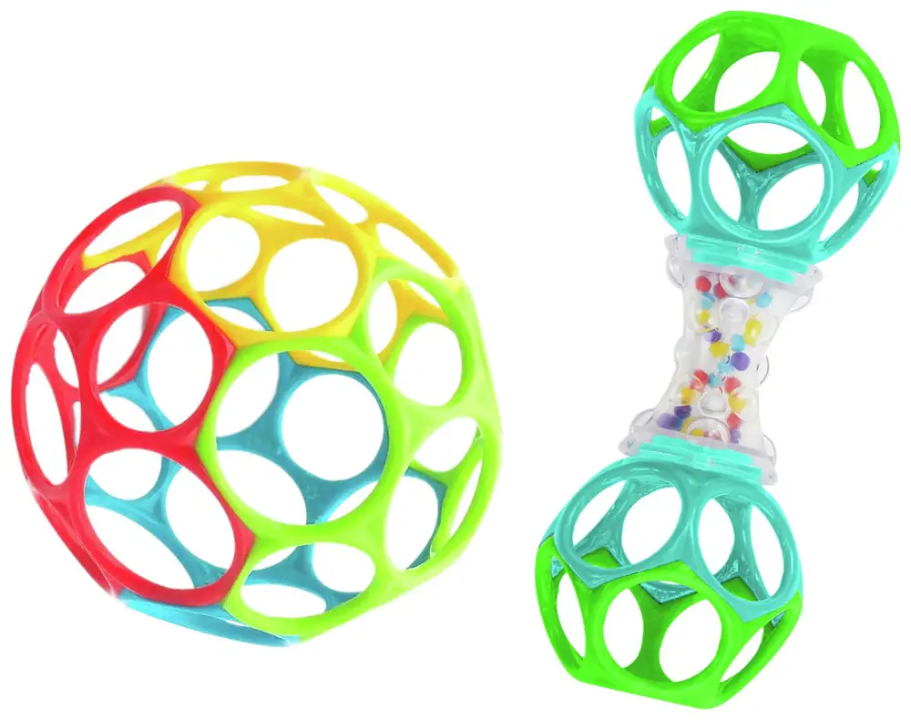 Bright Starts Grasp the Day Oball and Rattle Toy Set