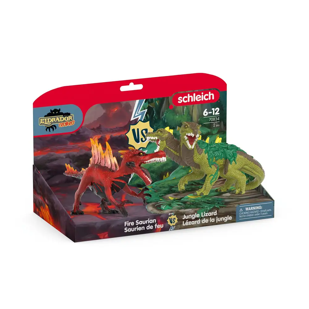 Schleich Fire Saurian Vs Jungle Lizard Playset