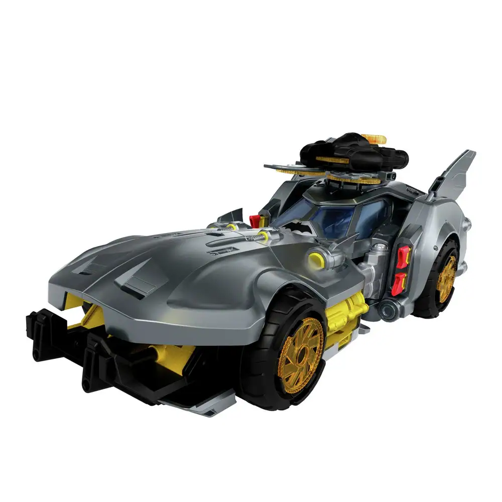 Batmobile Vehicle, Batman Signature Crime Fighting Car with Bat-Drone Cannon