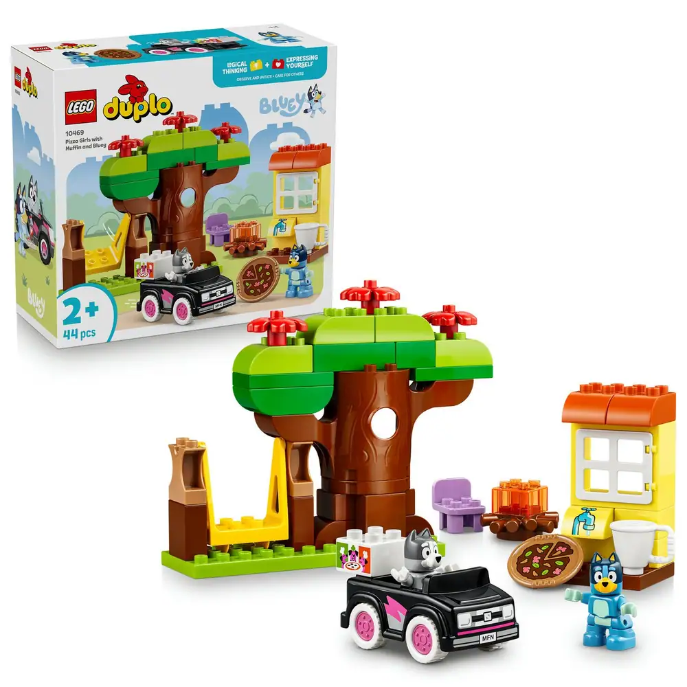 LEGO DUPLO Bluey Pizza Girls with Muffin and Bluey 10469