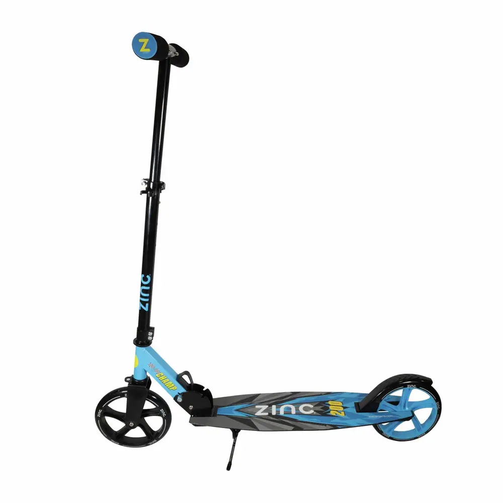 Zinc Champ Xtra Wide Deck Big Wheel Folding Scooter