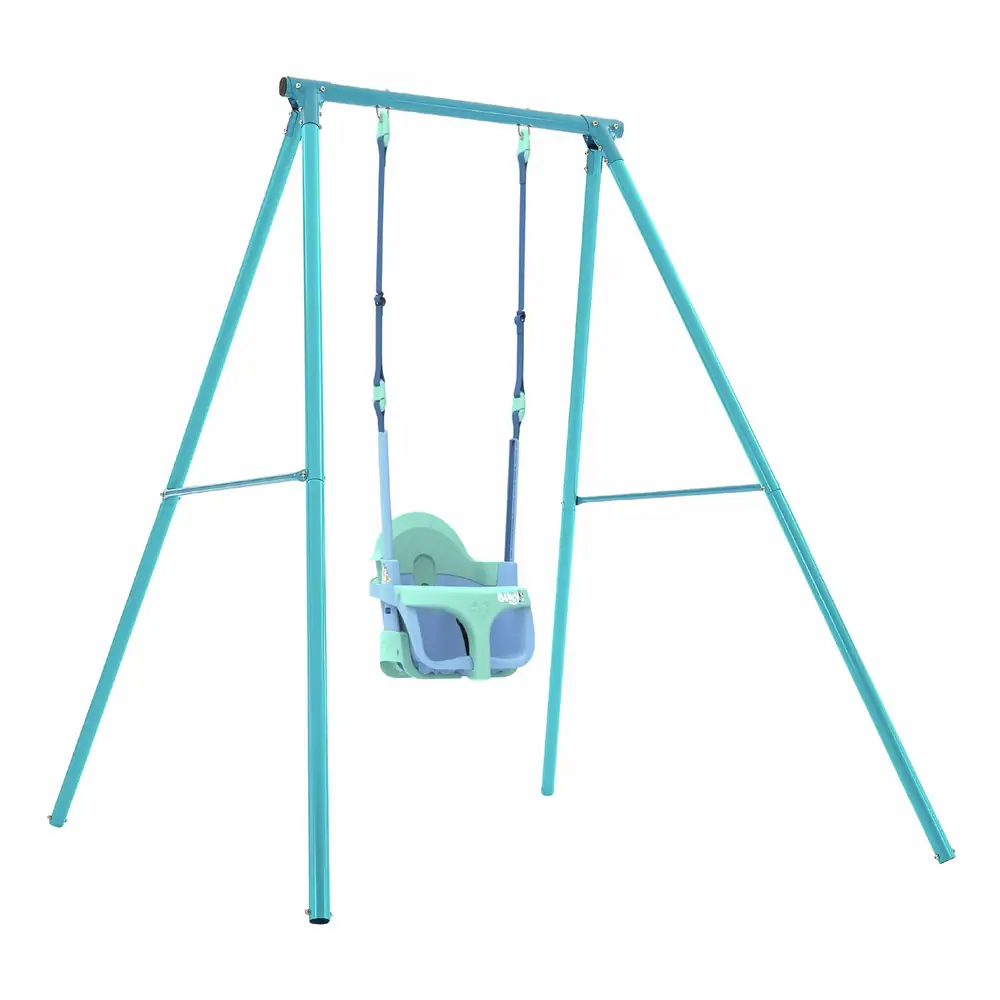 TP Bluey Metal Kids Garden Swing Set with Quadpod
