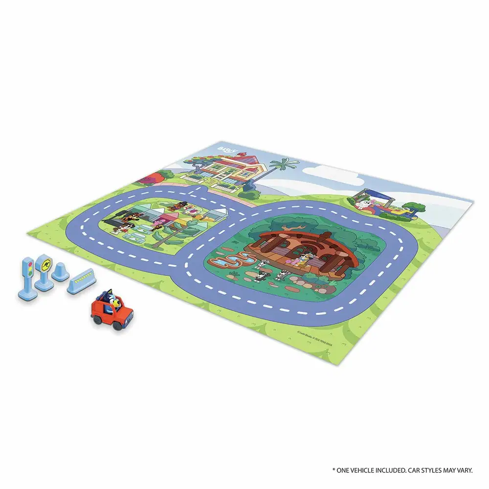 Bluey One-Car Deluxe Mega Playmat