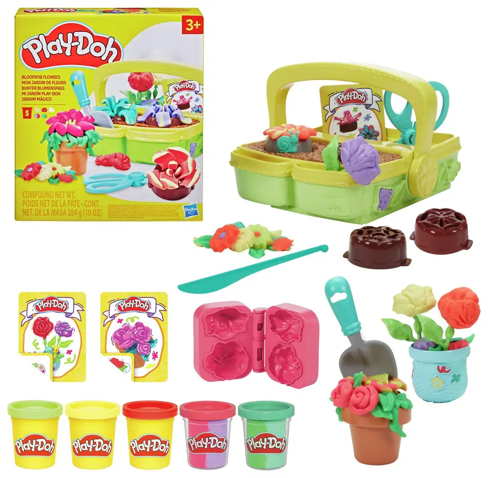 Play-Doh Blooming Flowers with 5 Tubs & 15 Accessories